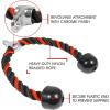 Yes4All Deluxe Tricep Rope Cable Attachment, 27 & 36 inch with 4 Colors, Exercise Machine Attachments Pulley System Gym Pull Down Rope with Carabiner(D. 27″ Red Black)