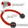 Yes4All Deluxe Tricep Rope Cable Attachment, 27 & 36 inch with 4 Colors, Exercise Machine Attachments Pulley System Gym Pull Down Rope with Carabiner(E. 36″ Red)