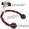 Yes4All Deluxe Tricep Rope Cable Attachment, 27 & 36 inch with 4 Colors, Exercise Machine Attachments Pulley System Gym Pull Down Rope with Carabiner(F. 36″ Red Black)