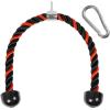Yes4All Deluxe Tricep Rope Cable Attachment, 27 & 36 inch with 4 Colors, Exercise Machine Attachments Pulley System Gym Pull Down Rope with Carabiner(F. 36″ Red Black)
