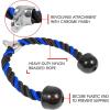 Yes4All Deluxe Tricep Rope Cable Attachment, 27 & 36 inch with 4 Colors, Exercise Machine Attachments Pulley System Gym Pull Down Rope with Carabiner(G. 27″ Blue Black)