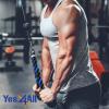Yes4All Deluxe Tricep Rope Cable Attachment, 27 & 36 inch with 4 Colors, Exercise Machine Attachments Pulley System Gym Pull Down Rope with Carabiner(H. 36″ Blue Black)