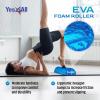Yes4All EVA Firm Foam Roller for Stretching, Half Yoga Back Roller for Muscle Massage for Pilates, Yoga, Balance & Core Exercises – 12/36 inches(12-inch – Blue)