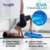 Yes4All EVA Firm Foam Roller for Stretching, Half Yoga Back Roller for Muscle Massage for Pilates, Yoga, Balance & Core Exercises – 12/36 inches(36-inch – Blue)