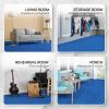 Yes4All EVA Interlocking Mats, Puzzle Floor Tiles, Foam Floor Padding with Border for Furniture, Home Space, Living Room, Garage 11,15,32,99 SQFT(Blue)