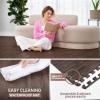 Yes4All EVA Interlocking Mats, Puzzle Floor Tiles, Foam Floor Padding with Border for Furniture, Home Space, Living Room, Garage 11,22,32 SQFT(B. Oak Wood Dark)