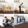 Yes4All EVA Interlocking Mats, Puzzle Floor Tiles, Foam Floor Padding with Border for Furniture, Home Space, Living Room, Garage 11,22,32 SQFT(B. Oak Wood Dark)