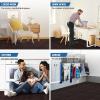 Yes4All EVA Interlocking Mats, Puzzle Floor Tiles, Foam Floor Padding with Border for Furniture, Home Space, Living Room, Garage(H. 48 Square Feet (12 Tiles) – Dark Walnut Wood)