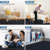 Yes4All EVA Interlocking Mats, Puzzle Floor Tiles, Foam Floor Padding with Border for Furniture, Home Space, Living Room, Garage(J. 48 Square Feet (12 Tiles) – Carbon)