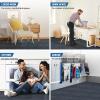 Yes4All EVA Interlocking Mats, Puzzle Floor Tiles, Foam Floor Padding with Border for Furniture, Home Space, Living Room, Garage(J. 48 Square Feet (12 Tiles) – Slate)