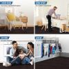 Yes4All EVA Interlocking Mats, Puzzle Floor Tiles, Foam Floor Padding with Border for Furniture, Home Space, Living Room, Garage(L. 48 Square Feet (12 Tiles) – Grey Oak Wood)