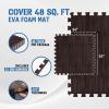 Yes4All EVA Interlocking Mats, Puzzle Floor Tiles, Foam Floor Padding with Border for Furniture, Home Space, Living Room, Garage(L. 48 Square Feet (12 Tiles) – Grey Oak Wood)
