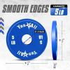 Yes4All Fractional Weight Plates Set, Available In Steel And Rubber, Set of 2/4/6 Plates in 1.25LB, 2.5LB, or 5LB Sizes, Micro Change Plates for Dumbbell and Olympic Barbell Weightlifting(K. 5LB x 2pcs (Rubber))