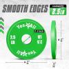Yes4All Fractional Weight Plates Set, Available In Steel And Rubber, Set of 2/4/6 Plates in 1.25LB, 2.5LB, or 5LB Sizes, Micro Change Plates for Dumbbell and Olympic Barbell Weightlifting(J. 2.5LB x 2pcs (Rubber))