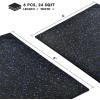 Yes4All Heavy Duty 100% High Density Rubber Floor Tiles Interlocking Mat- 6 Pcs 24 SQFT, Black Blue(Blue Dot)