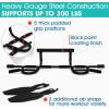 Yes4All Heavy Duty Wall Mounted Pull Up Bar, Over Door Pull Up Bar for Doorway, Multi Grip Chin Up Bar, Sturdy Strength Training Bars & Durable Gym Bar for Home Exercise(Combo Chin Up Bar + Ab Straps)