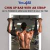 Yes4All Heavy Duty Wall Mounted Pull Up Bar, Over Door Pull Up Bar for Doorway, Multi Grip Chin Up Bar, Sturdy Strength Training Bars & Durable Gym Bar for Home Exercise(Combo Chin Up Bar + Ab Straps)