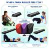 Yes4All High-Density EPP Half Round Back Roller Foam, Exercise Foam Roller for Yoga, Pilates & Stretching – 12, 18, 24, 36 inch(Black)