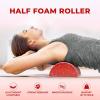 Yes4All High-Density EPP Half Round Back Roller Foam, Exercise Foam Roller for Yoga, Pilates & Stretching – 12, 18, 24, 36 inch(Red Snow)