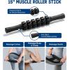 Yes4All High-Density EPP Round Back Roller Foam, Exercise Foam Roller for Yoga, Pilates & Stretching – 12, 18, 24, 36 inch(Black – Set 7in1)