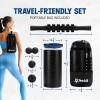 Yes4All High-Density EPP Round Back Roller Foam, Exercise Foam Roller for Yoga, Pilates & Stretching – 12, 18, 24, 36 inch(Black – Set 7in1)