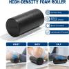Yes4All High-Density EPP Round Back Roller Foam, Exercise Foam Roller for Yoga, Pilates & Stretching – 12, 18, 24, 36 inch(Black – Set 7in1)