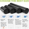 Yes4All High-Density EPP Round Back Roller Foam, Exercise Foam Roller for Yoga, Pilates & Stretching – 12, 18, 24, 36 inch(Black)