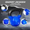 Yes4All Kettlebell, 5-100 LB Vinyl Coated Cast Iron Strength Training Kettlebells for Home Gym Exercises, Fitness, Full Body Workout Equipment, Push Ups, and Grip Strength(D. 20LB – Dark Blue)