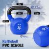 Yes4All Kettlebell, 5-100 LB Vinyl Coated Cast Iron Strength Training Kettlebells for Home Gym Exercises, Fitness, Full Body Workout Equipment, Push Ups, and Grip Strength(S. 90LB – Dark Blue)