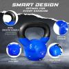 Yes4All Kettlebell, 5-100 LB Vinyl Coated Cast Iron Strength Training Kettlebells for Home Gym Exercises, Fitness, Full Body Workout Equipment, Push Ups, and Grip Strength(B. 10LB – Dark Blue)