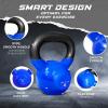 Yes4All Kettlebell, 5-100 LB Vinyl Coated Cast Iron Strength Training Kettlebells for Home Gym Exercises, Fitness, Full Body Workout Equipment, Push Ups, and Grip Strength(E. 25LB – Dark Blue)