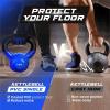 Yes4All Kettlebell, 5-100 LB Vinyl Coated Cast Iron Strength Training Kettlebells for Home Gym Exercises, Fitness, Full Body Workout Equipment, Push Ups, and Grip Strength(K. 50LB – Dark Blue)