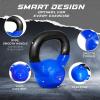 Yes4All Kettlebell, 5-100 LB Vinyl Coated Cast Iron Strength Training Kettlebells for Home Gym Exercises, Fitness, Full Body Workout Equipment, Push Ups, and Grip Strength(A. 5LB – Dark Blue)