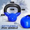Yes4All Kettlebell, 5-100 LB Vinyl Coated Cast Iron Strength Training Kettlebells for Home Gym Exercises, Fitness, Full Body Workout Equipment, Push Ups, and Grip Strength(A. 5LB – Dark Blue)