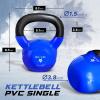 Yes4All Kettlebell, 5-100 LB Vinyl Coated Cast Iron Strength Training Kettlebells for Home Gym Exercises, Fitness, Full Body Workout Equipment, Push Ups, and Grip Strength(H. 40LB – Dark Blue)