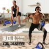 Yes4All Kettlebell, 5-100 LB Vinyl Coated Cast Iron Strength Training Kettlebells for Home Gym Exercises, Fitness, Full Body Workout Equipment, Push Ups, and Grip Strength(O. 70LB – Dark Blue)