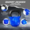 Yes4All Kettlebell, 5-100 LB Vinyl Coated Cast Iron Strength Training Kettlebells for Home Gym Exercises, Fitness, Full Body Workout Equipment, Push Ups, and Grip Strength(K. 50LB – Dark Blue)