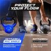 Yes4All Kettlebell, 5-100 LB Vinyl Coated Cast Iron Strength Training Kettlebells for Home Gym Exercises, Fitness, Full Body Workout Equipment, Push Ups, and Grip Strength(H. 40LB – Dark Blue)