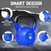 Yes4All Kettlebell, 5-100 LB Vinyl Coated Cast Iron Strength Training Kettlebells for Home Gym Exercises, Fitness, Full Body Workout Equipment, Push Ups, and Grip Strength(O. 70LB – Dark Blue)