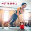 Yes4All Kettlebell, 5-65 LB Neoprene Coated Cast Iron Kettlebells, Wide Grip Handle & Flat Bottom for Swings, Squats, Deadlifts, Push Ups & Full Body Training at Home Gym – Single & Set(L. 50LB – Gunmetal)