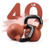 Yes4All Kettlebell, 5-65 LB Neoprene Coated Cast Iron Kettlebells, Wide Grip Handle & Flat Bottom for Swings, Squats, Deadlifts, Push Ups & Full Body Training at Home Gym – Single & Set(I. 40LB – Spice Route)