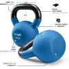 Yes4All Kettlebell, 5-65 LB Neoprene Coated Cast Iron Kettlebells, Wide Grip Handle & Flat Bottom for Swings, Squats, Deadlifts, Push Ups & Full Body Training at Home Gym – Single & Set(J. 45LB – Skydiver)