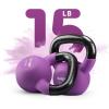 Yes4All Kettlebell, 5-65 LB Neoprene Coated Cast Iron Kettlebells, Wide Grip Handle & Flat Bottom for Swings, Squats, Deadlifts, Push Ups & Full Body Training at Home Gym – Single & Set(D. 15LB – Willowherb)