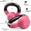 Yes4All Kettlebell, 5-65 LB Neoprene Coated Cast Iron Kettlebells, Wide Grip Handle & Flat Bottom for Swings, Squats, Deadlifts, Push Ups & Full Body Training at Home Gym – Single & Set(A1. 5LB – Fruit Dove)
