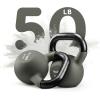 Yes4All Kettlebell, 5-65 LB Neoprene Coated Cast Iron Kettlebells, Wide Grip Handle & Flat Bottom for Swings, Squats, Deadlifts, Push Ups & Full Body Training at Home Gym – Single & Set(W. 50LB)