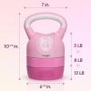 Yes4All Kettlebell Sets – Adjustable Kettlebell Set for Strength Training – Kettlebells Adjustable Weight for Versatile Workouts(C. Pink)