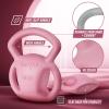 Yes4All Kettlebell, Strength Training Kettlebells for Women, Wide Multi-grip Textured Handle for Home Gym Exercises & Full Body Workout, Single 5–25 lb & Set of 10-15 lb(B. 10LB – Pink)