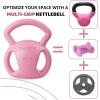Yes4All Kettlebell, Strength Training Kettlebells for Women, Wide Multi-grip Textured Handle for Home Gym Exercises & Full Body Workout, Single 5–25 lb & Set of 10-15 lb(F. 10 – 15LB (Pink+Green))