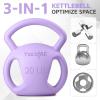 Yes4All Kettlebell, Strength Training Kettlebells for Women, Wide Multi-grip Textured Handle for Home Gym Exercises & Full Body Workout, Single 5–25 lb & Set of 10-15 lb(D. 20LB – Purple)