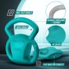 Yes4All Kettlebell, Strength Training Kettlebells for Women, Wide Multi-grip Textured Handle for Home Gym Exercises & Full Body Workout, Single 5–25 lb & Set of 10-15 lb(C. 15LB – Green)